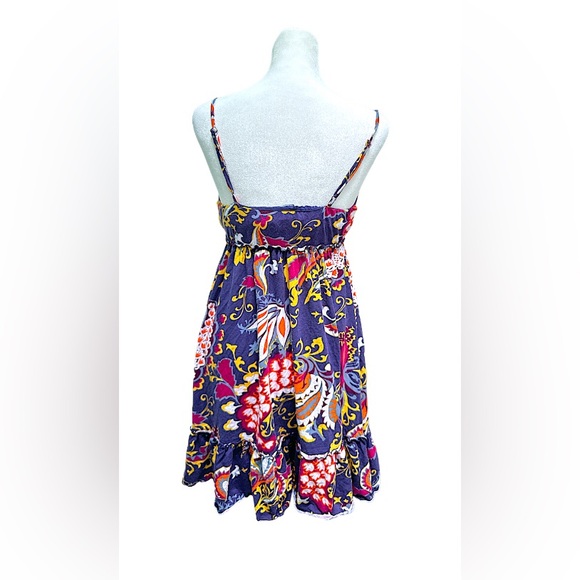 MODA international colorful short Strap Floral Dress Size M - Picture 3 of 5